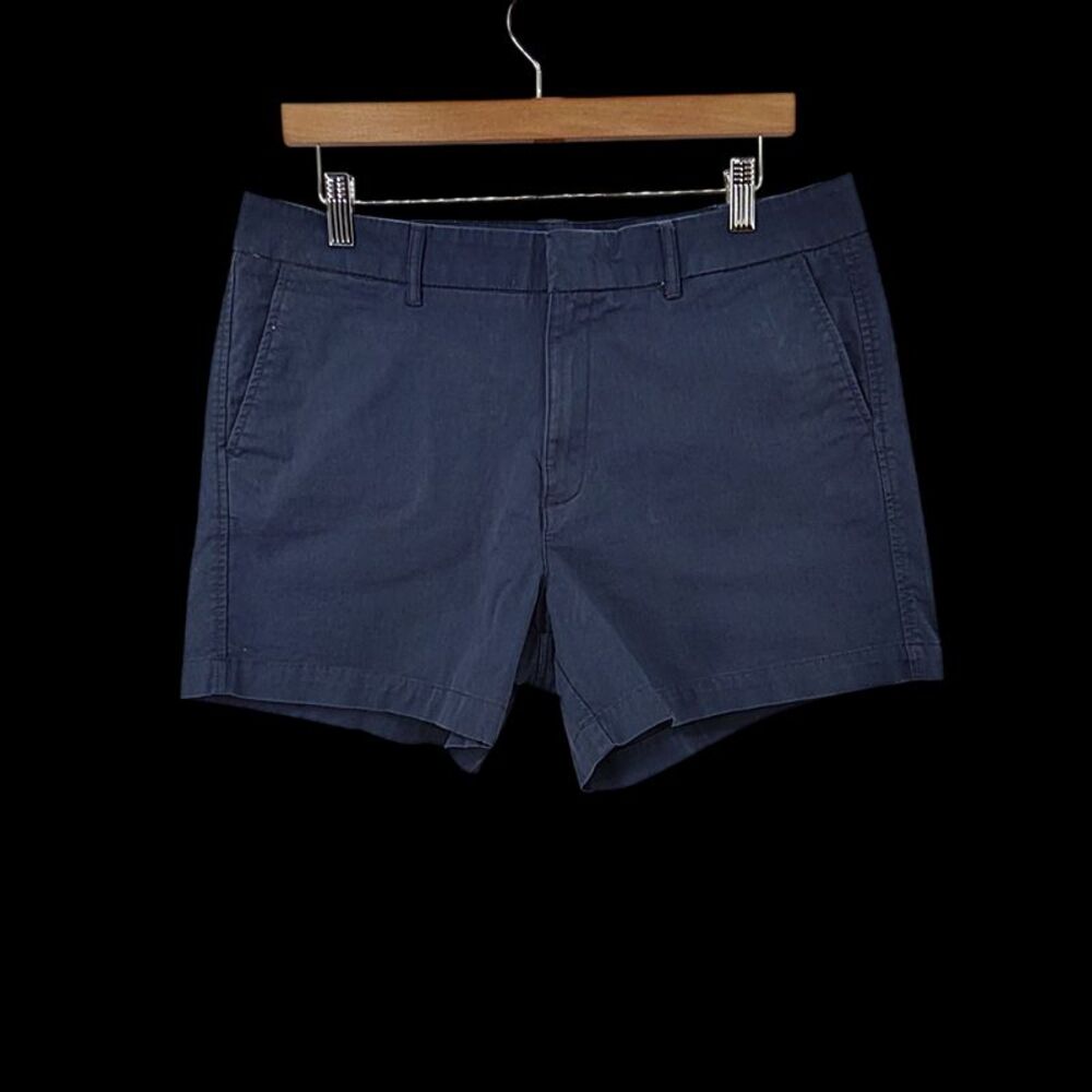 Quince Women Organic Stretch Cotton Chino Shorts Navy 12